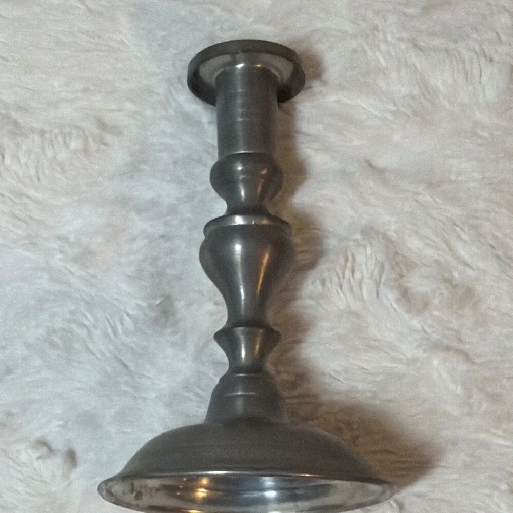Vintage Woodbury Pewterers 7” Pewter Candlestick Holder Colonial Style